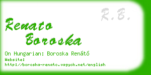 renato boroska business card