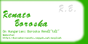 renato boroska business card